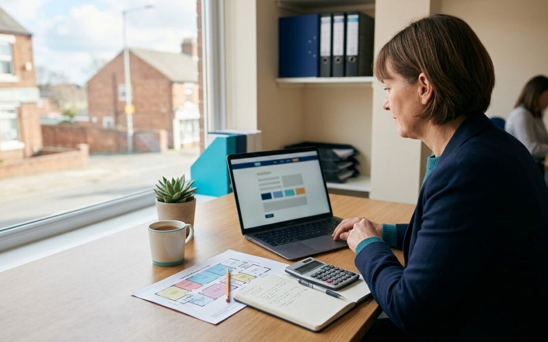 Business owner submitting an online VOA property valuation check